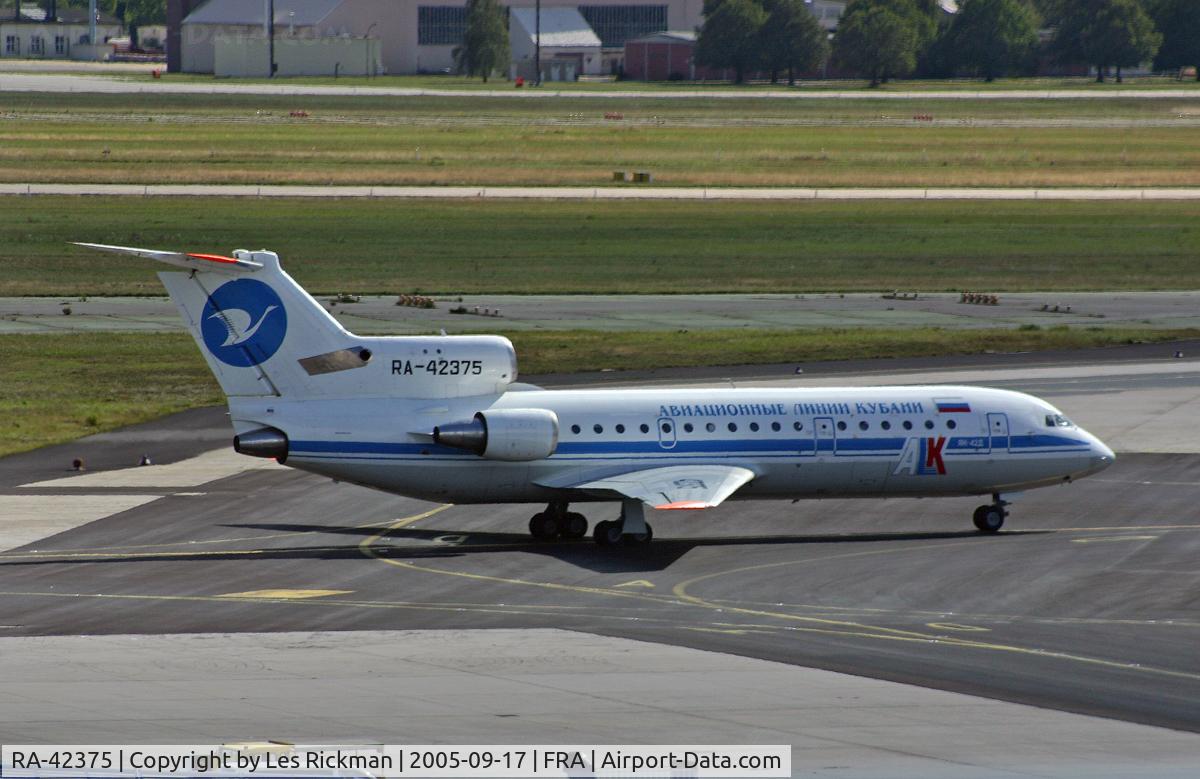 RA-42375, 1990 Yakovlev Yak-42D C/N 4520424914410, Yakovlev 42
