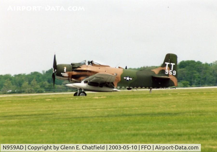 N959AD, Douglas A-1D Skyraider (AD-4NA) C/N 7759, Celebrating 100th anniversary of flight