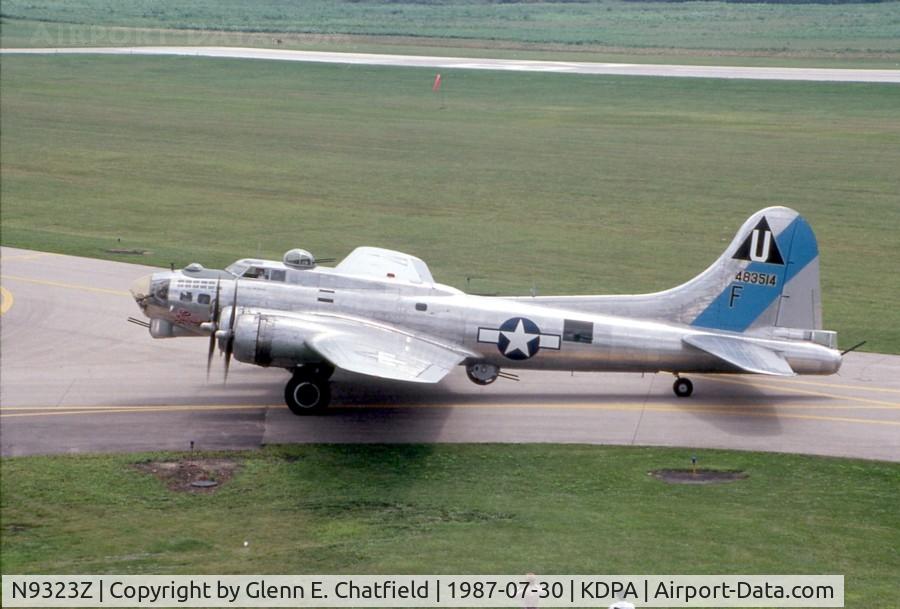 N9323Z, 1944 Boeing B-17G-85-DL Flying Fortress C/N 32155, Taxiing by the control tower