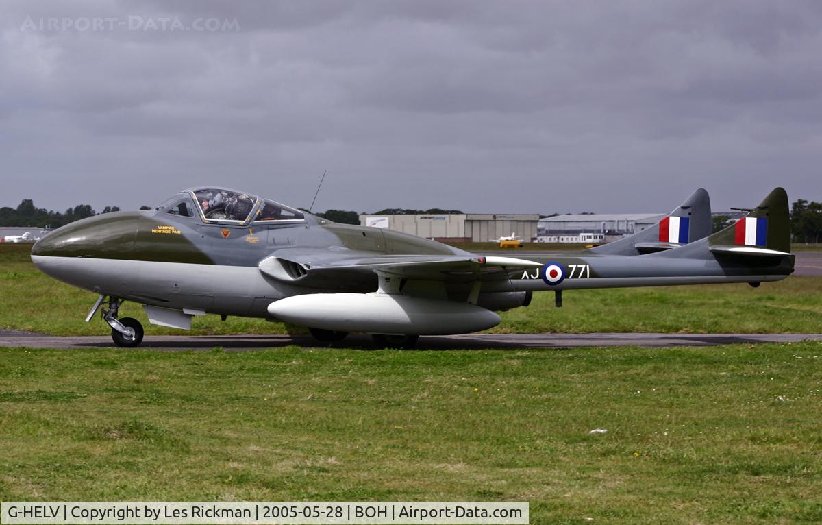 G-HELV, 1958 De Havilland (F+W Emmen) Vampire T.55 (DH-115) C/N 975, D.H 115 Vampire T.55 (G-HELV)