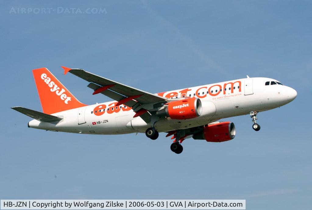 HB-JZN, 2005 Airbus A319-111 C/N 2387, Based at GVA