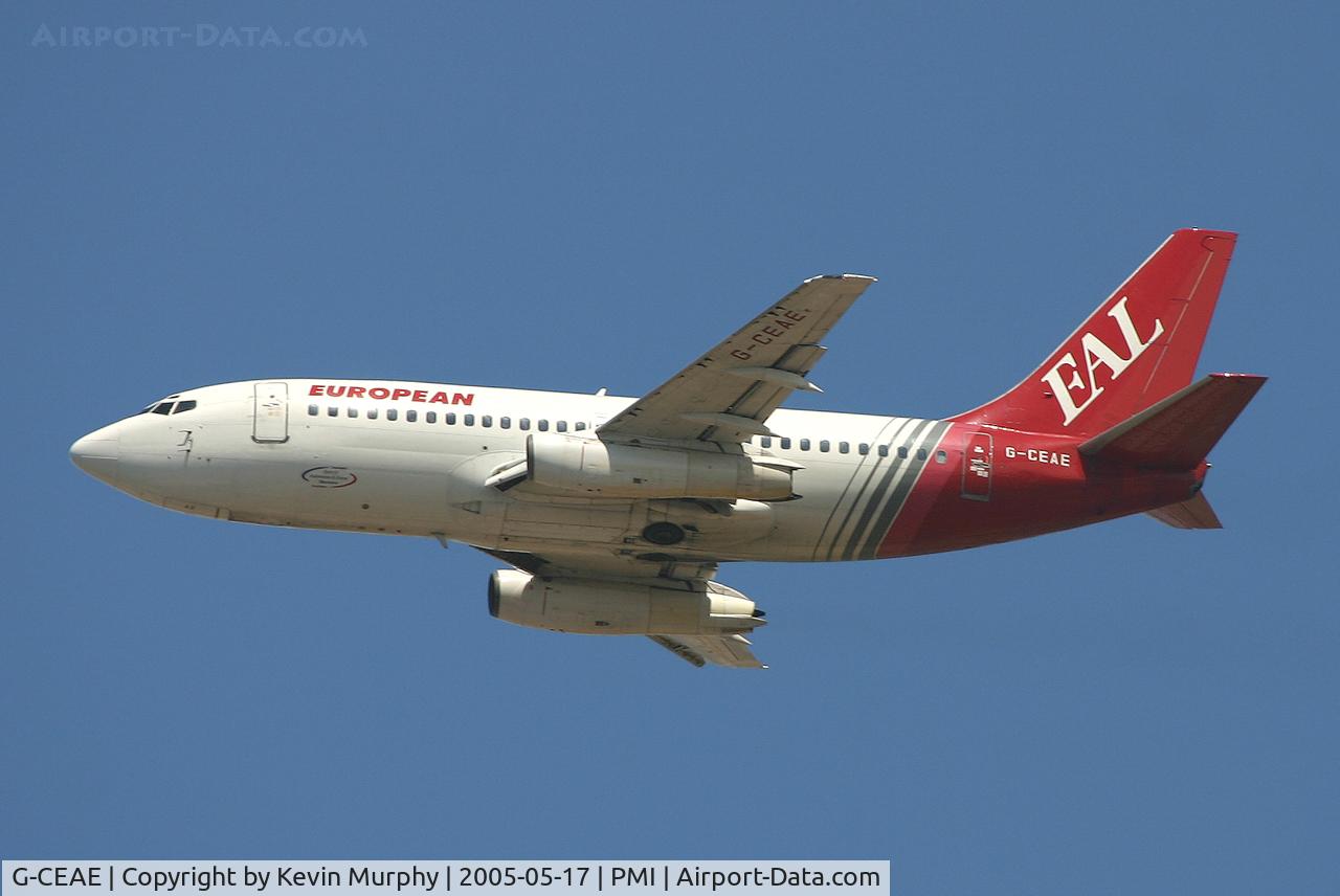 G-CEAE, 1974 Boeing 737-229 C/N 20912, Another old stager leaves PMI.