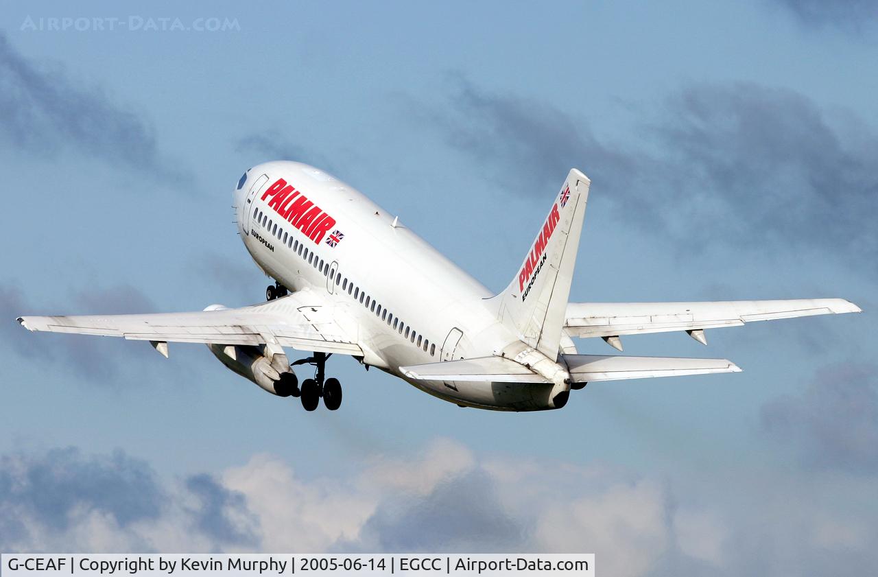 G-CEAF, 1974 Boeing 737-229 C/N 20910, Soaring away from 24L.
