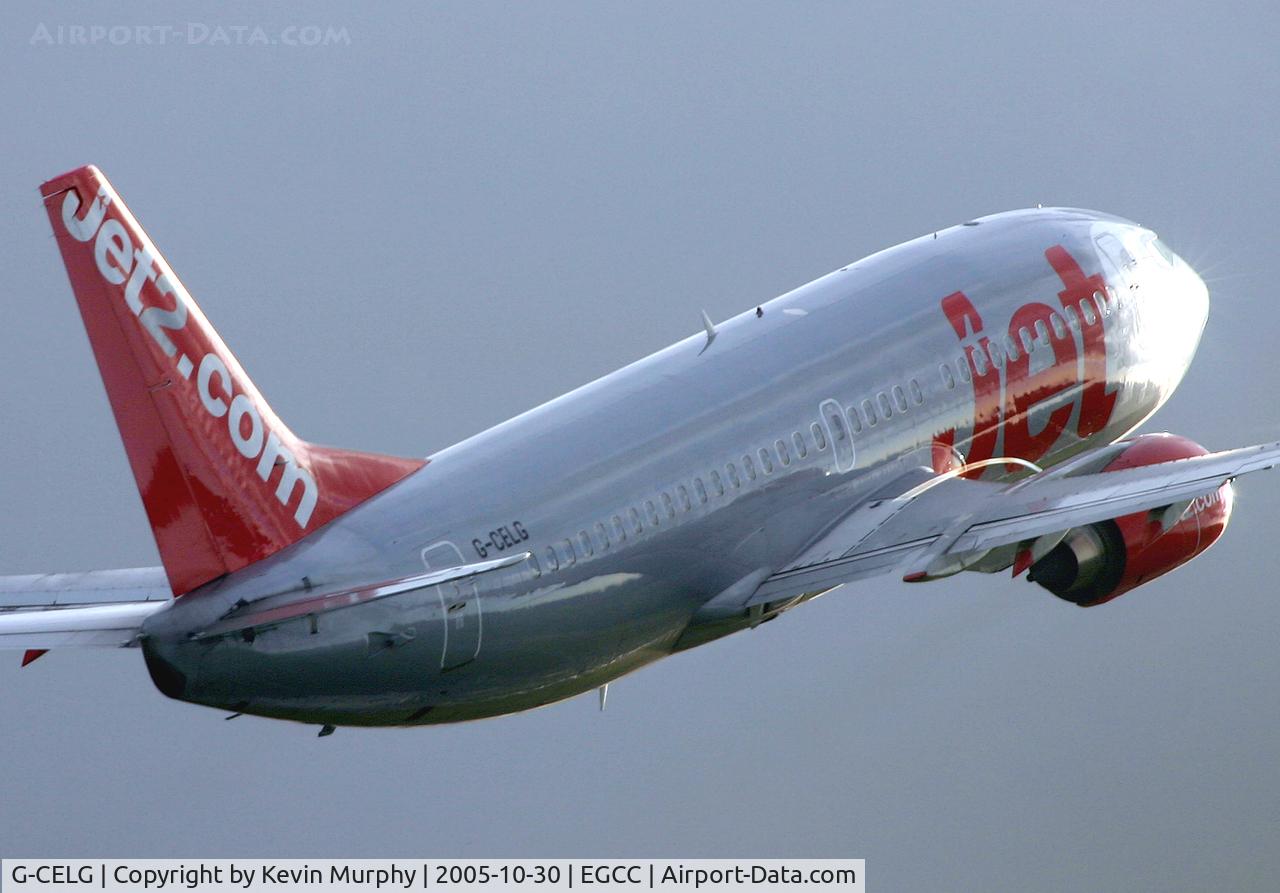 G-CELG, 1988 Boeing 737-377 C/N 24303, Off into the evening sun.