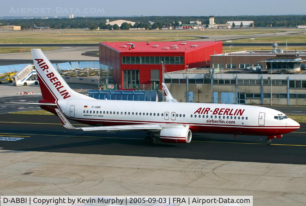 D-ABBI, 2003 Boeing 737-86J C/N 32920, Passing the viewing terrace at frankfurt.