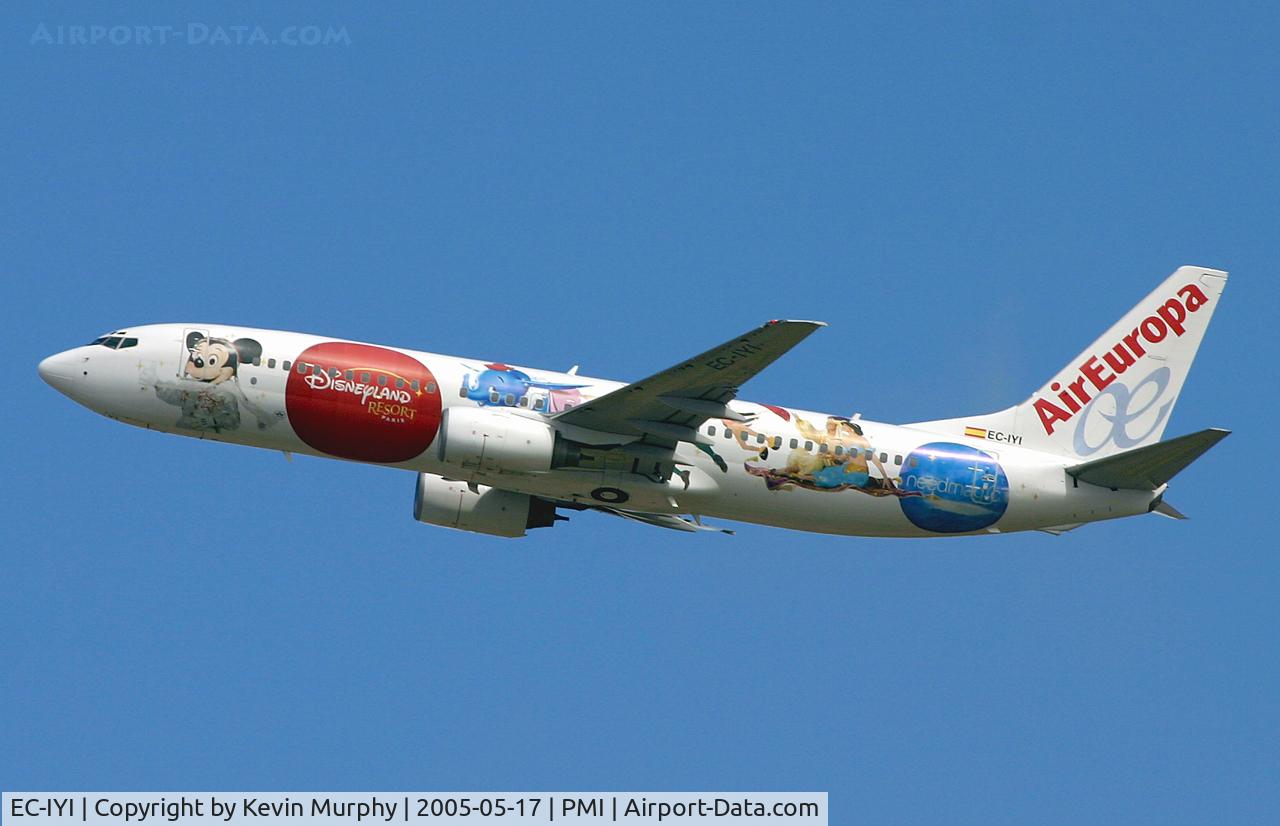 EC-IYI, 2000 Boeing 737-883 C/N 30194, Air Europa's 'Disney' logo jet.