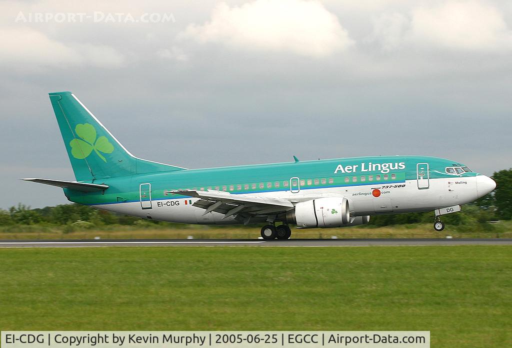 EI-CDG, 1992 Boeing 737-548 C/N 25738, Touching down on 06R.