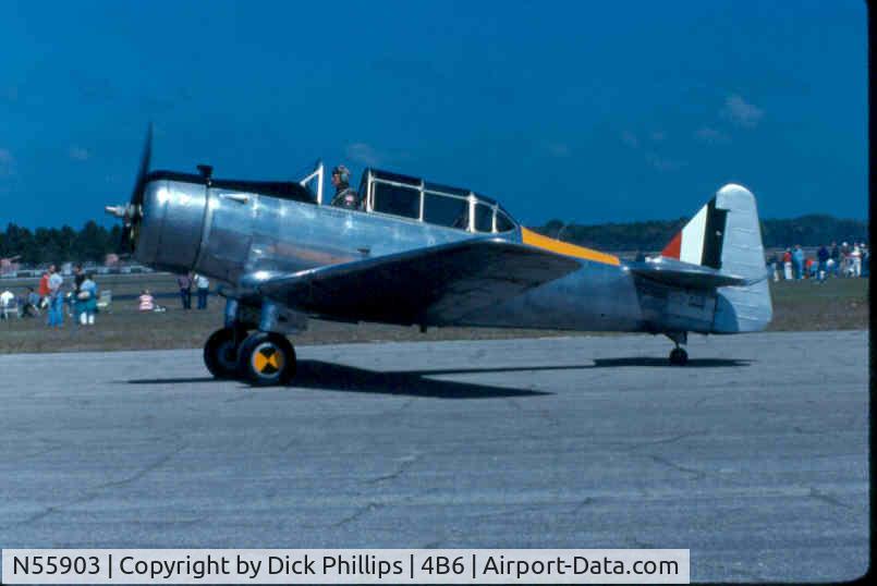 N55903, 1939 North American NA-64 C/N 64-3022, NA-64 Yale RCAF3425