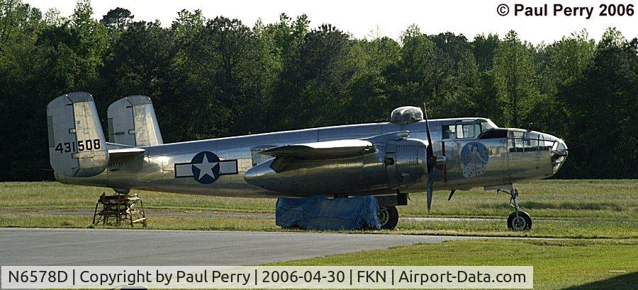 N6578D, 1944 North American B-25J Mitchell Mitchell C/N 108-34783, She might be just a one-engined ramp queen, but she is a sight!