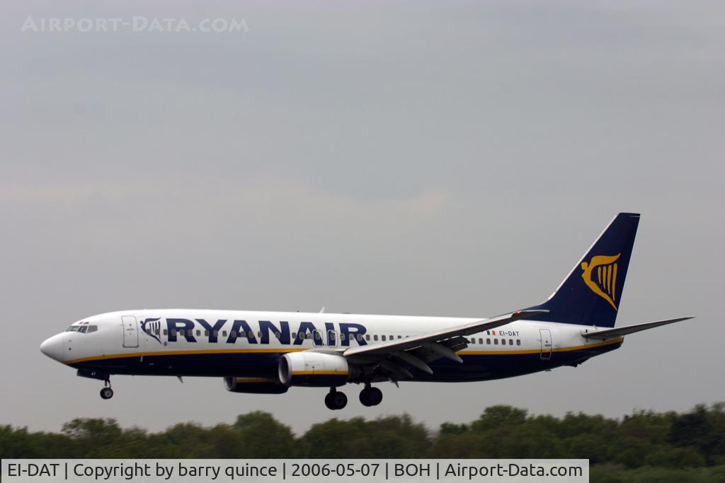 EI-DAT, 2003 Boeing 737-8AS C/N 33554, RYANAIR 737-800