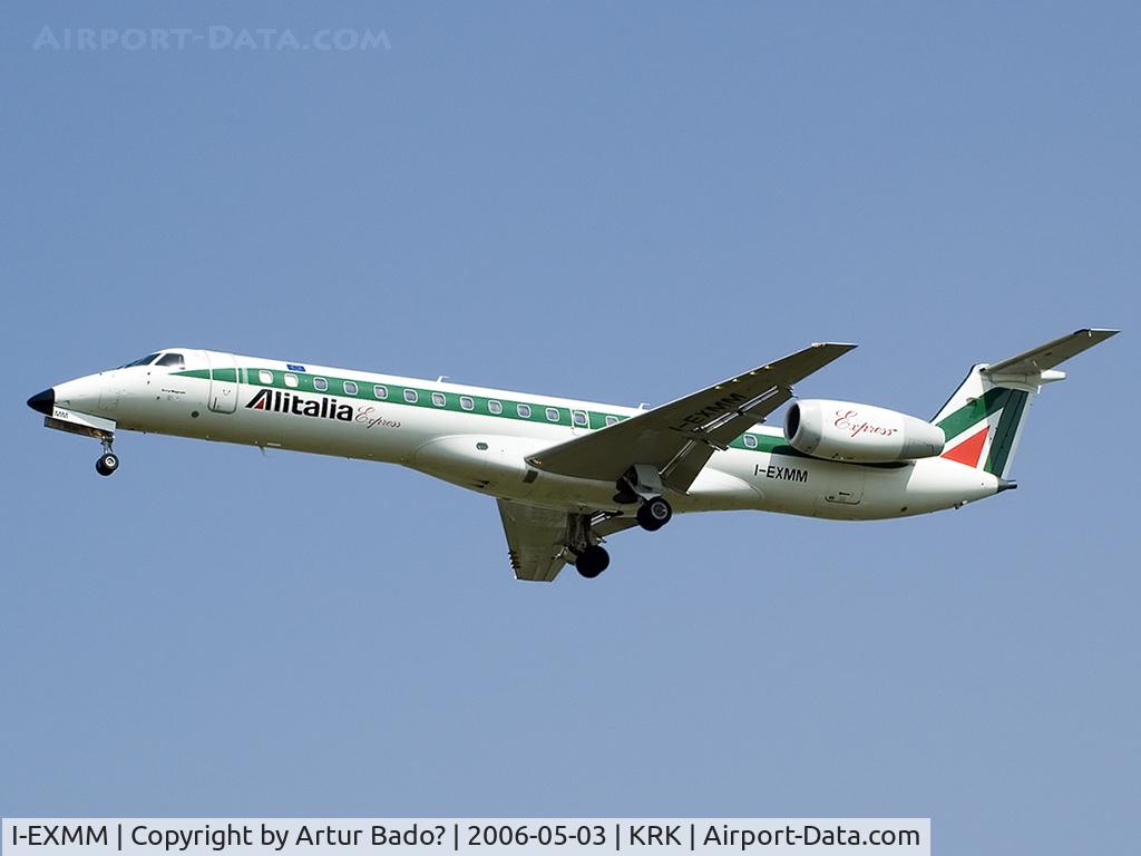 I-EXMM, 2003 Embraer ERJ-145LR (EMB-145LR) C/N 145738, Alitalia - landing on rwy 25
