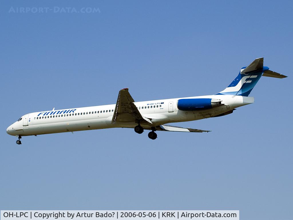 OH-LPC, 1992 McDonnell Douglas MD-83 (DC-9-83) C/N 49965, Finnair - landing on rwy 25