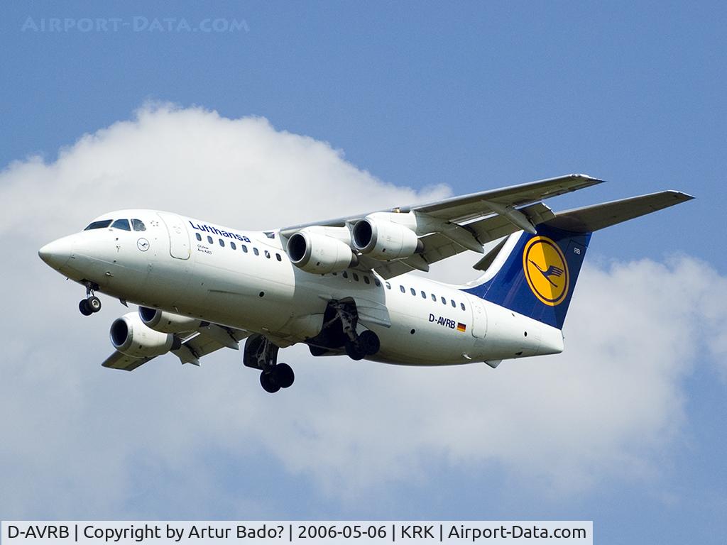 D-AVRB, 1994 British Aerospace Avro 146-RJ85 C/N E.2253, Lufthansa - landing on rwy 25