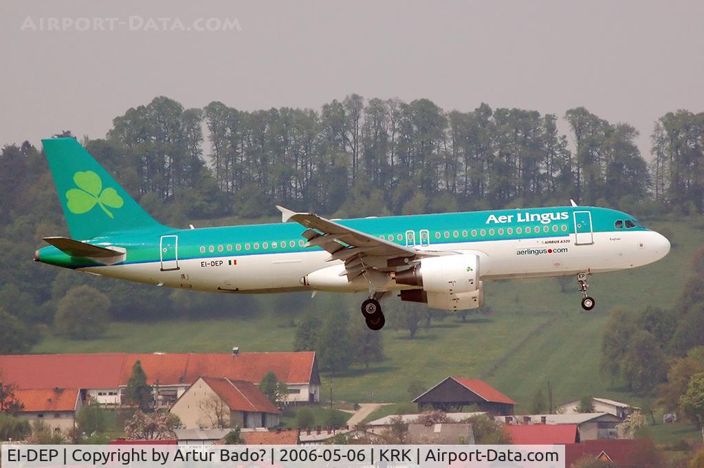 EI-DEP, 2005 Airbus A320-214 C/N 2542, Aer Lingus - landing on rwy 07