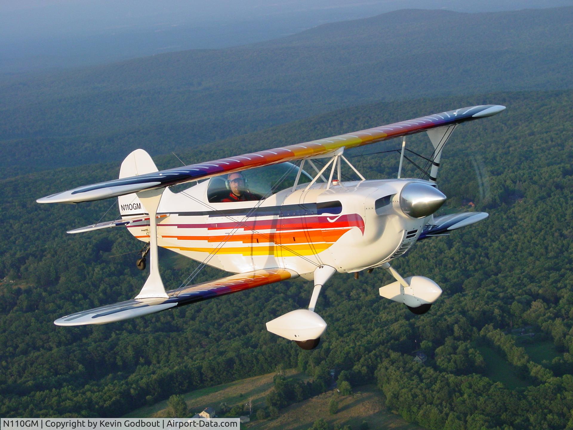 N110GM, 1984 Christen Eagle II C/N MCKENZIE 0001, Over New England