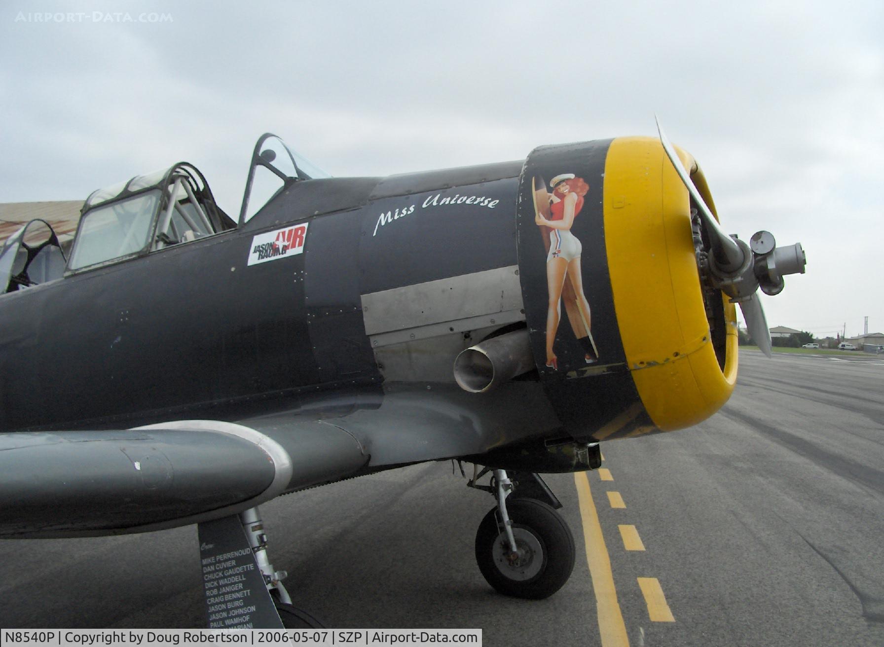 N8540P, 1942 North American AT-6D Texan C/N 42-81646-1, 1942 North American AT-6D TEXAN, 'Miss Universe'