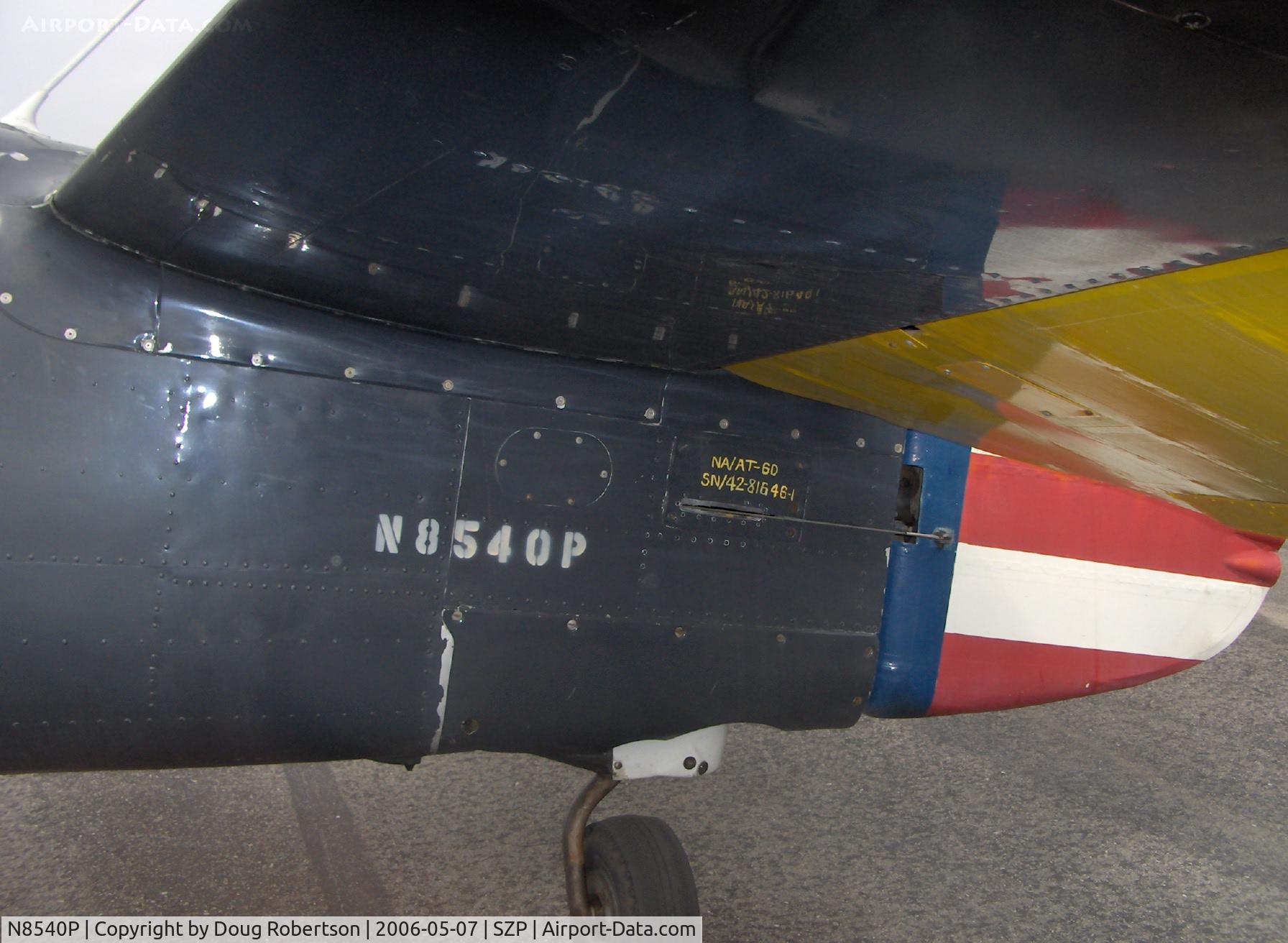 N8540P, 1942 North American AT-6D Texan C/N 42-81646-1, 1942 North American AT-6D TEXAN, tail nomenclature