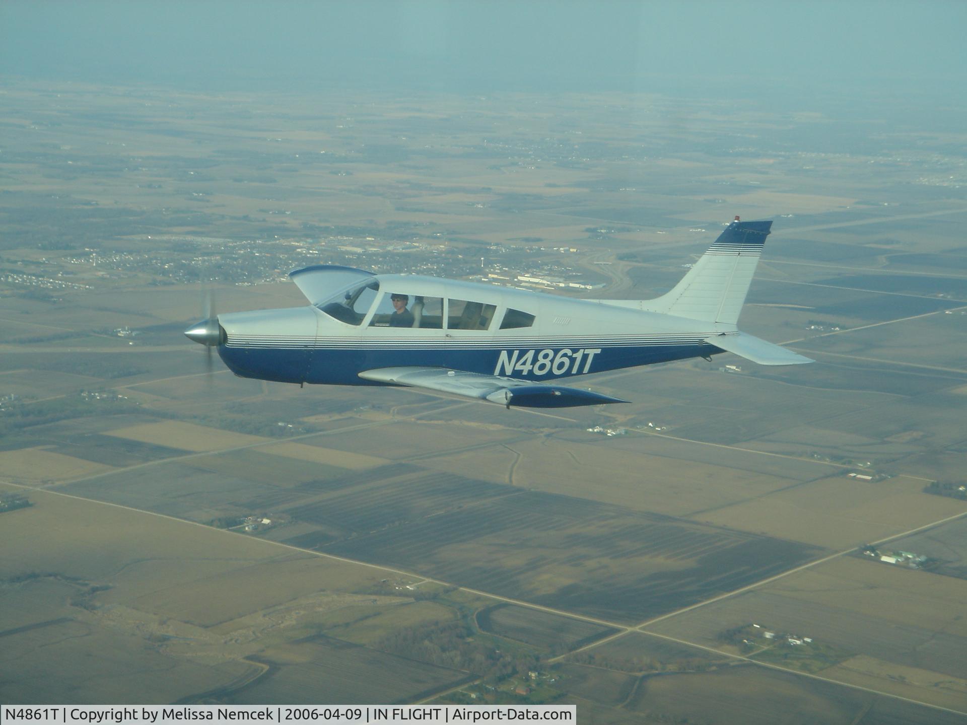 N4861T, 1972 Piper PA-28R-200 C/N 28R-7235127, Piper Arrow II in flight from Owatonna Rare Aircraft