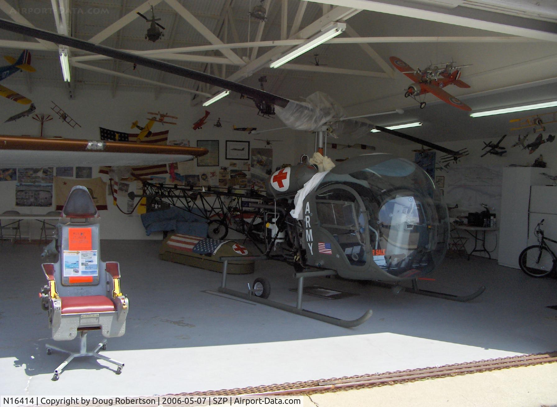 N16414, 1967 Bell 47G C/N 1013, 1967 Bell 47-G, Lycoming VO-435 200 Hp 6 cylinder vertical mount engine, three seats