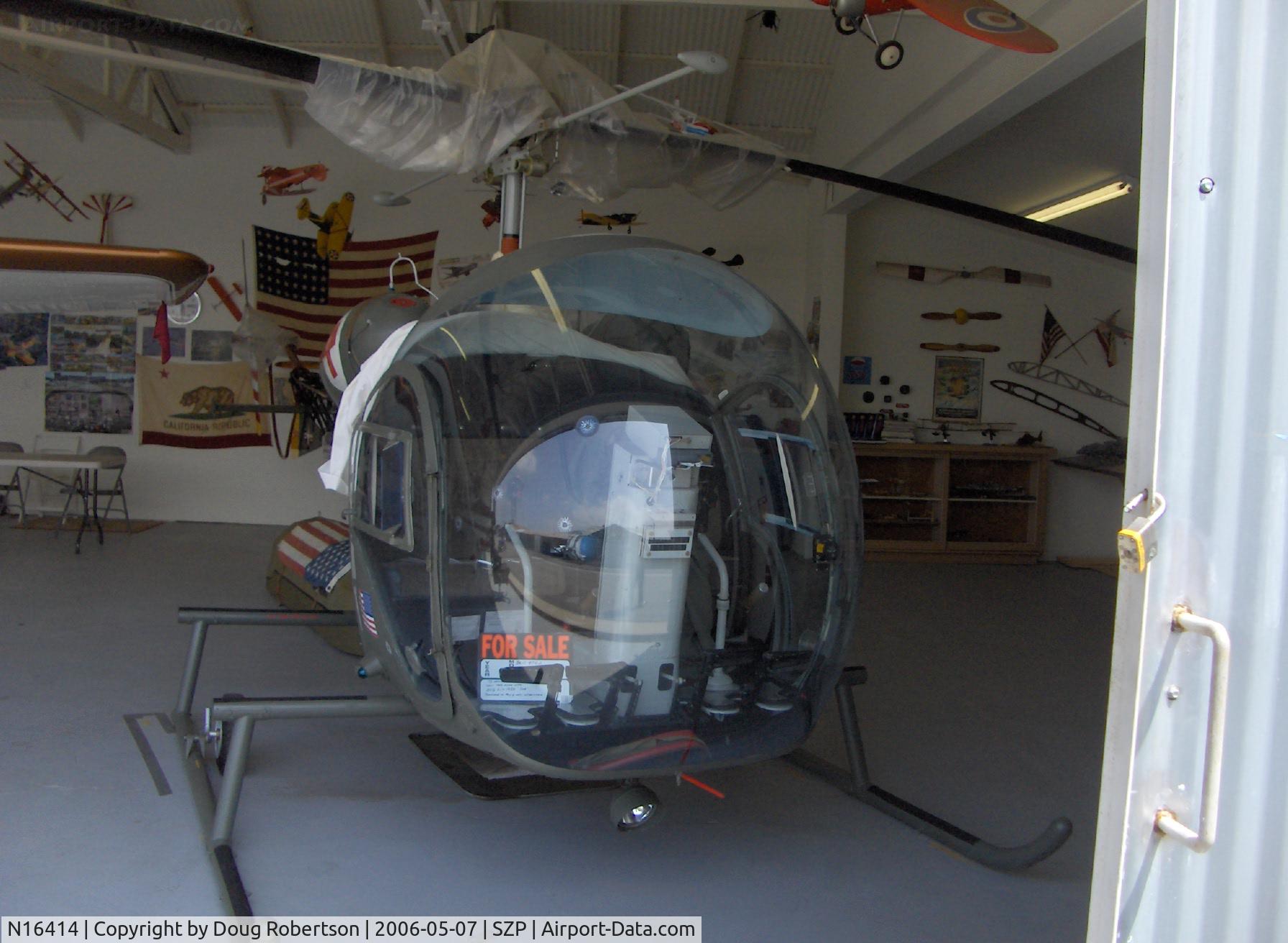 N16414, 1967 Bell 47G C/N 1013, 1967 Bell 47-G, Lycoming VO-435 200 Hp 6 cylinder vertical mount engine, three seats