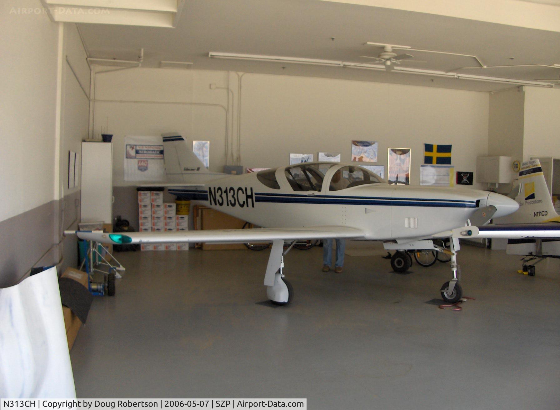 N313CH, 1991 Stoddard-Hamilton Glasair SH-3R C/N 3017, 1991 Hautamaki GLASAIR III SH-3R, Lycoming IO-540, in Vicki's hangar, Vicki's 'Cruse Missile' Sport Class Reno racer