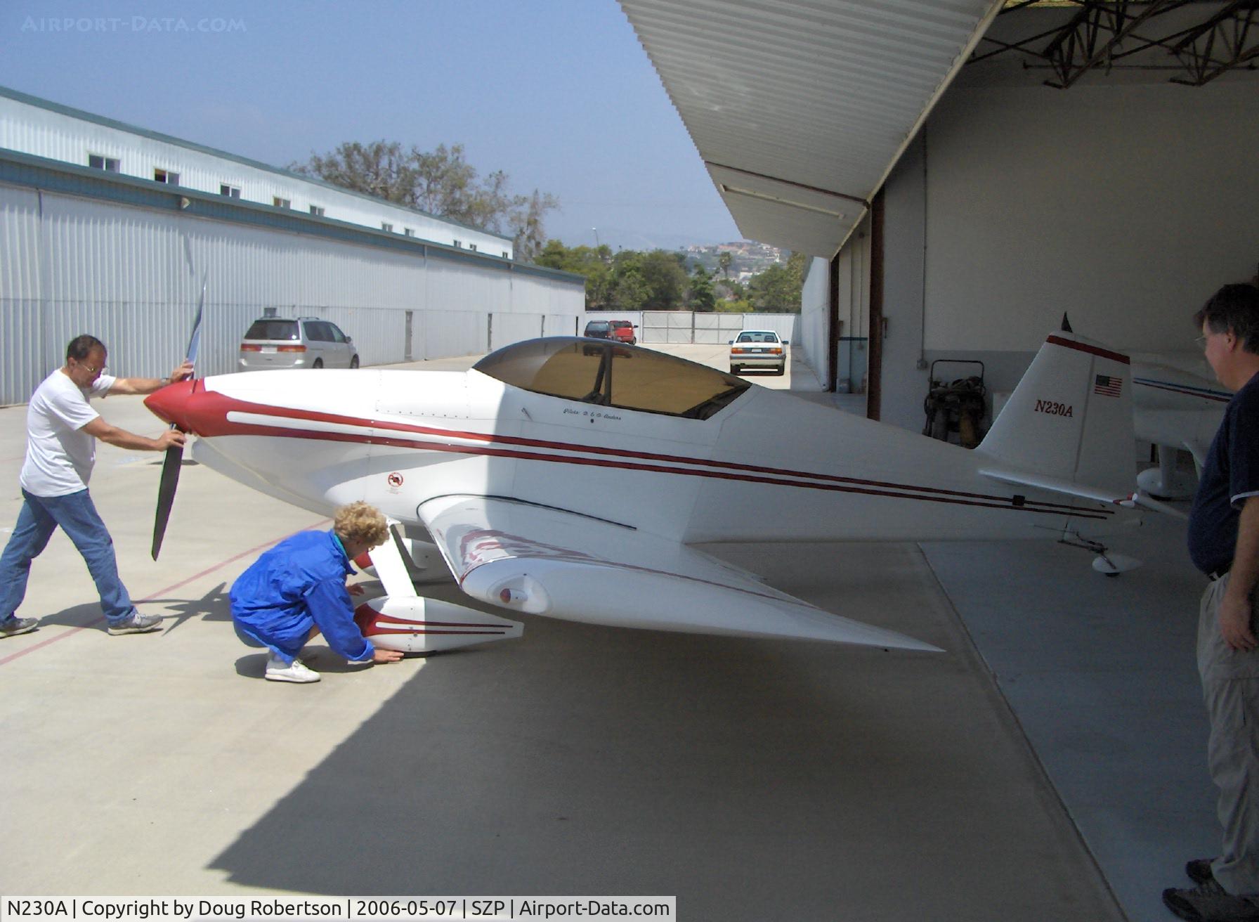 N230A, 1991 Vans RV-4 C/N 1161, 1991 Anders VAN'S RV-4, Lycoming IO-360 A&C
