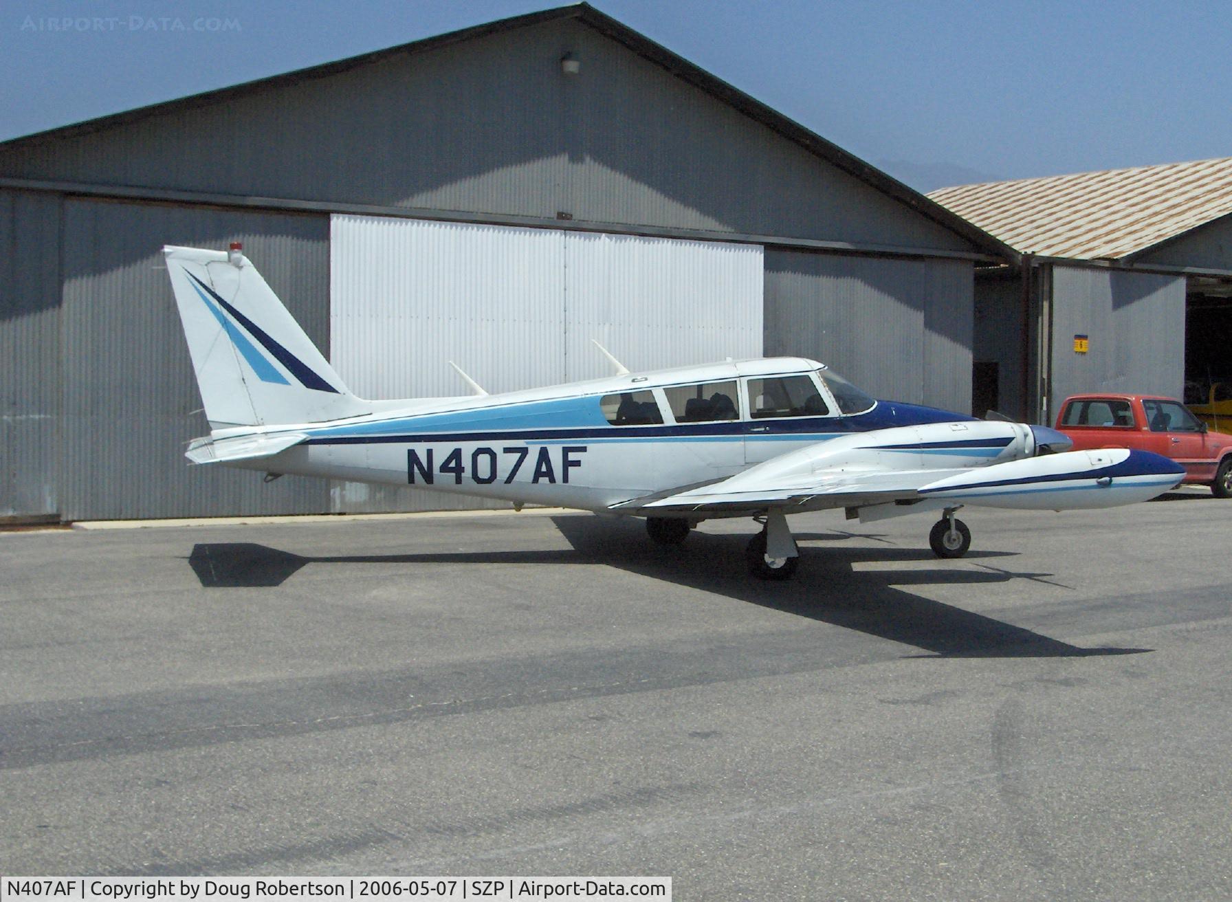 N407AF, 1966 Piper PA-30 Twin Comanche Twin Comanche C/N 30-1285, 1966 Piper PA-30 Twin Comanche, two Lycoming IO-320s 160 Hp each