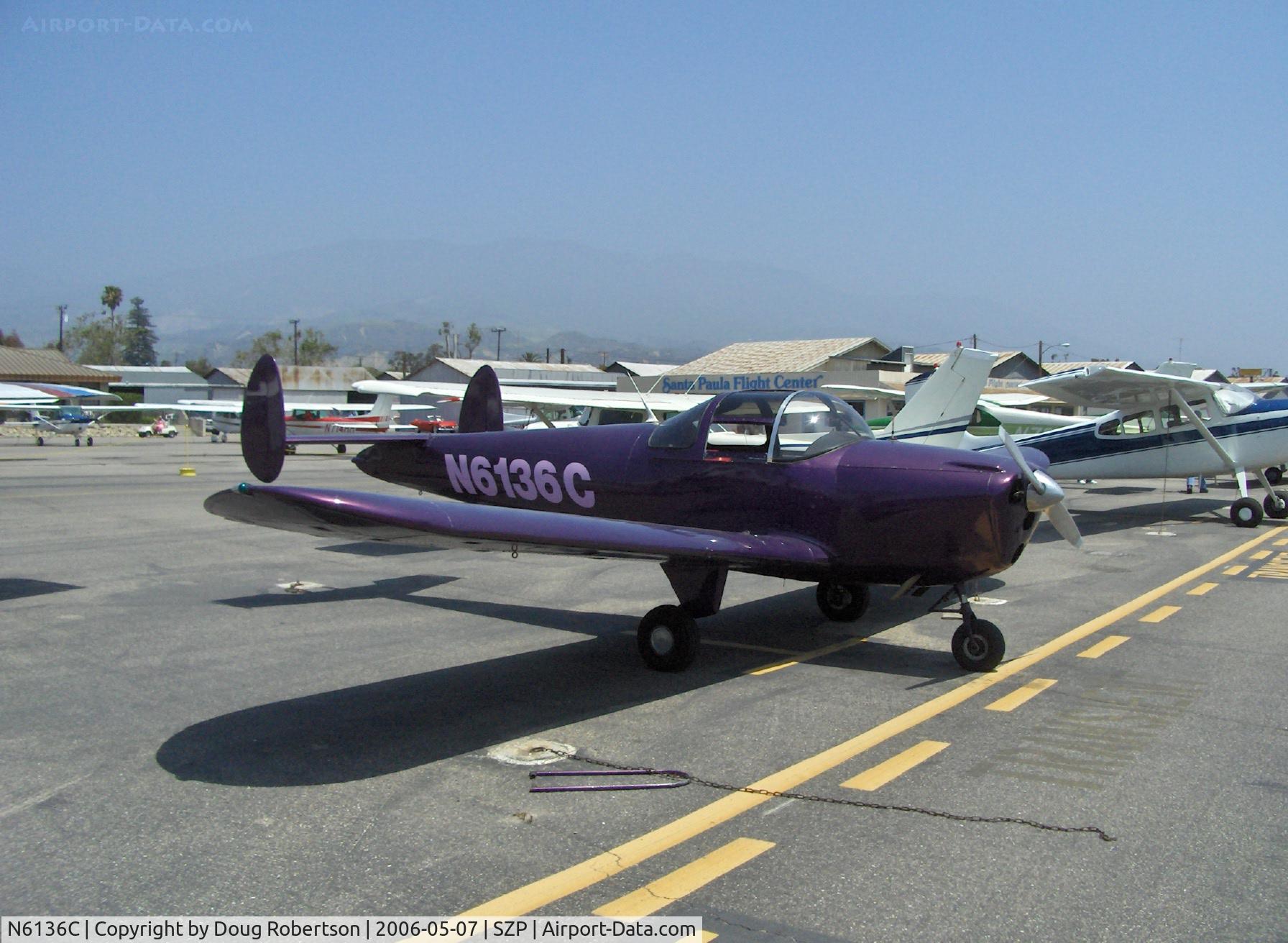 N6136C, 1956 Forney F-1 C/N 5607, 1979 Forney F-1 FORNAIRE AIRCOUPE, Continental C90-12 95 Hp for takeoff