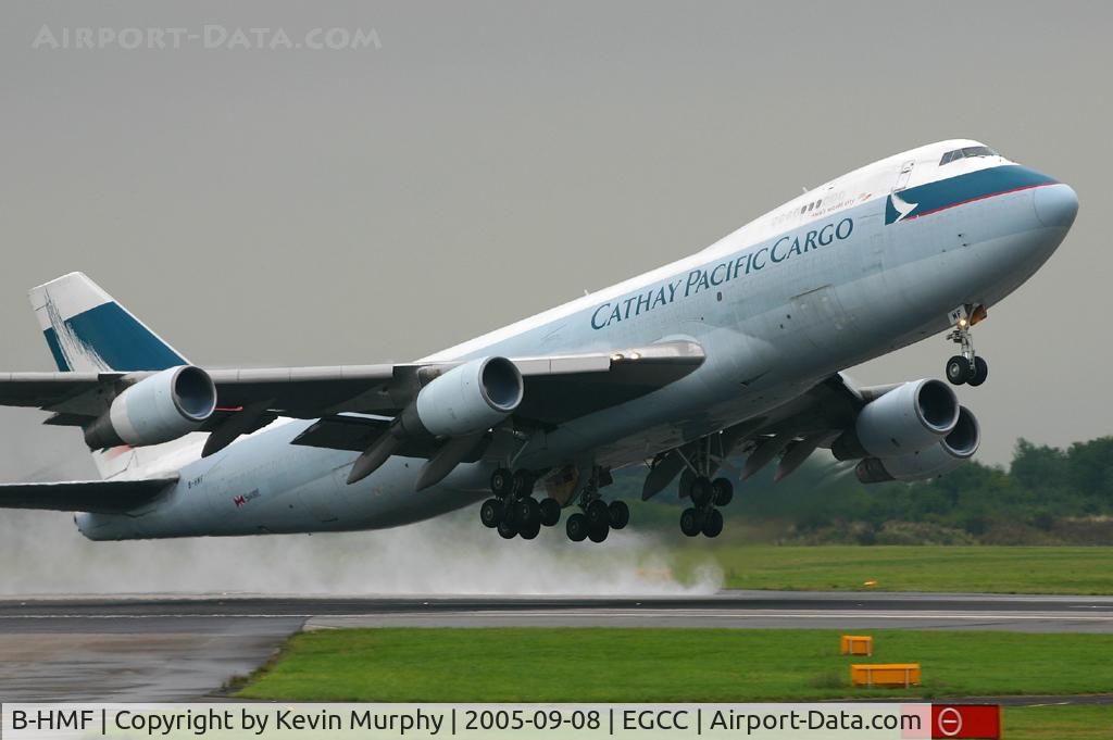 B-HMF, 1980 Boeing 747-2L5B C/N 22107, A damp departure for this freight dog.