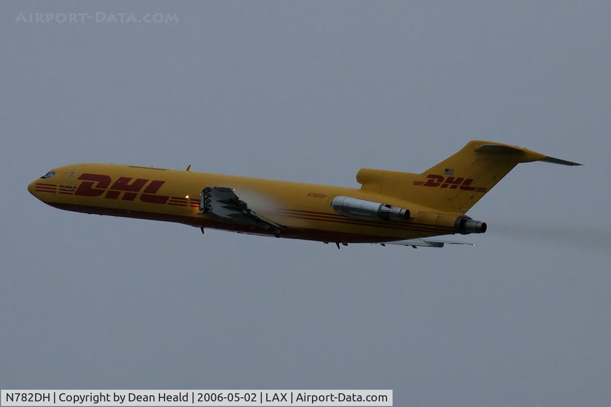 N782DH, 1980 Boeing 727-227 C/N 21998, DHL N782DH departing LAX RWY 25L.