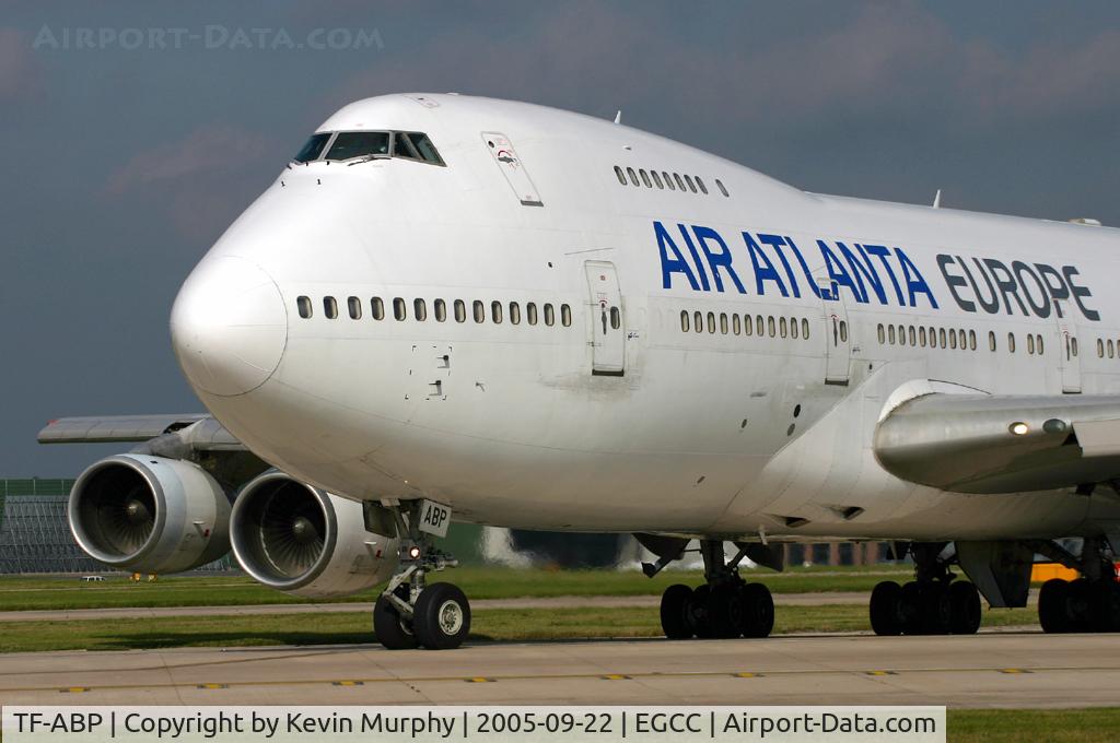 TF-ABP, 1980 Boeing 747-267B C/N 22429, Fine looking beast at the threshold of 24L.