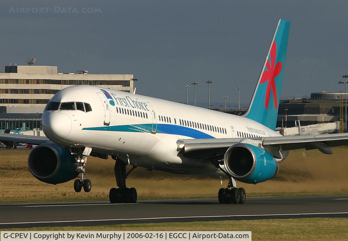 G-CPEV, 1999 Boeing 757-236 C/N 29943, Blasting away from 24L.