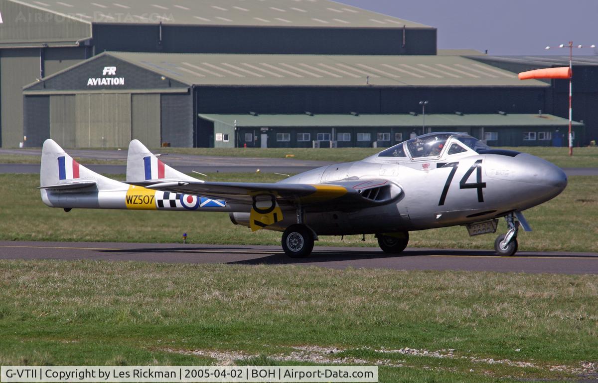 G-VTII, 1954 De Havilland DH-115 Vampire T.11 C/N 15127, D.H 115 Vampire T.11 (G-VTII)