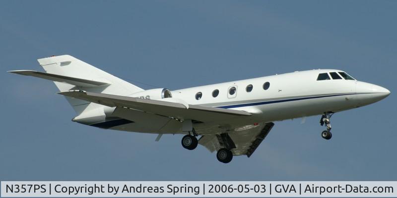 N357PS, 1976 Dassault Falcon (Mystere) 20F C/N 357, In the approach on the airport Geneva