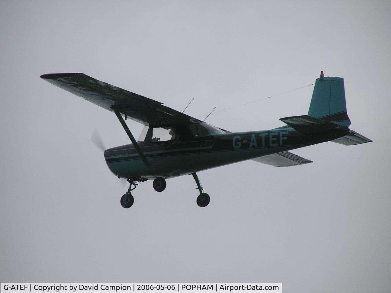G-ATEF, 1965 Cessna 150E C/N 150-61378, Lifting out of Popham on 6 May 2006