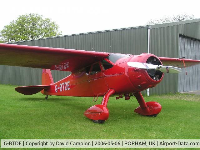 G-BTDE, 1940 Cessna C-165 Airmaster C/N 551, On the grass @ Popham Airfield, UK