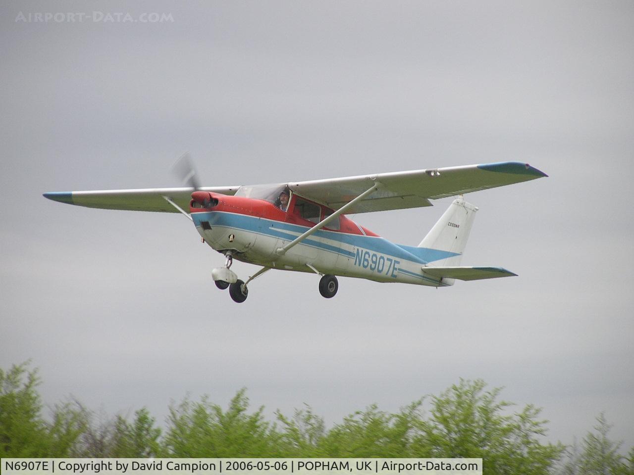 N6907E, 1960 Cessna 175A Skylark C/N 56407, Lifting off from Popham Airfield, UK