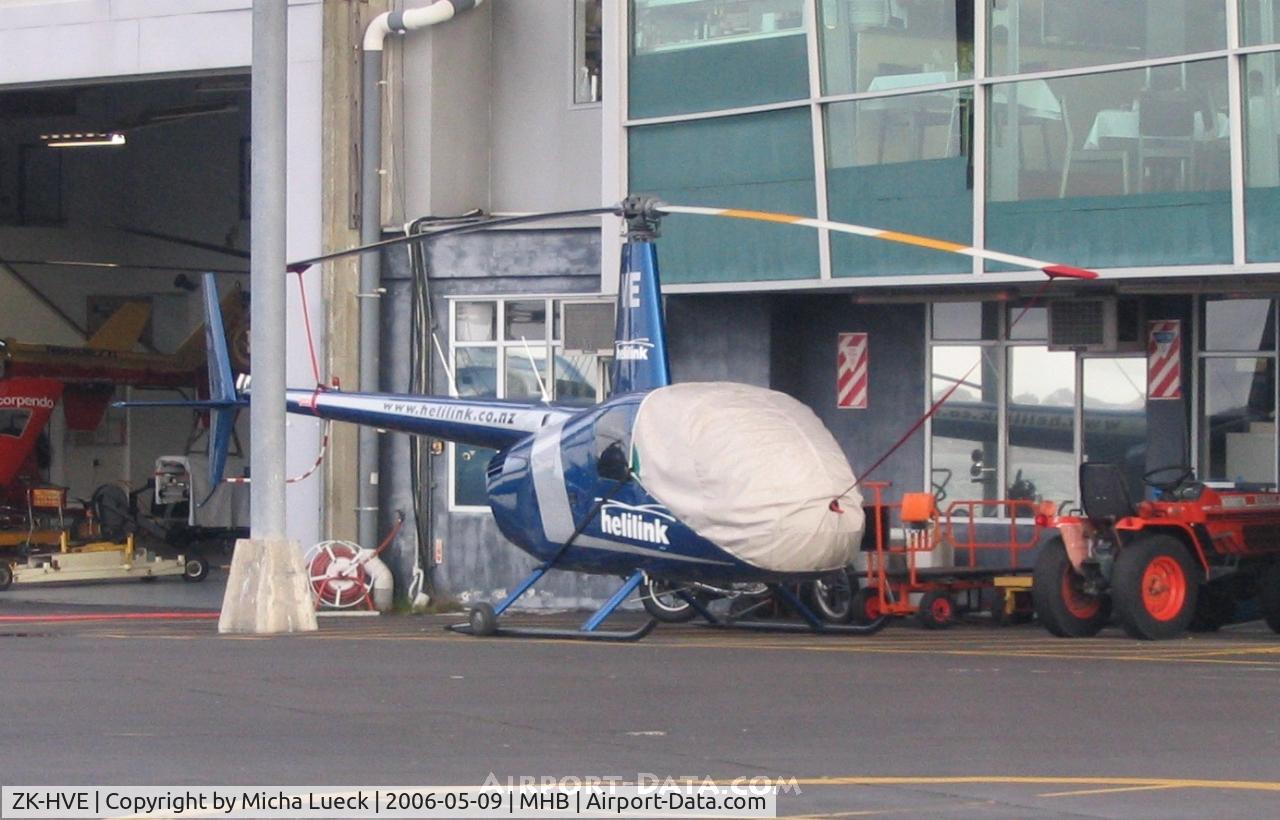 ZK-HVE, Robinson R44 C/N 0066, Parked at Mechanics Bay Heliport, downtown Auckland