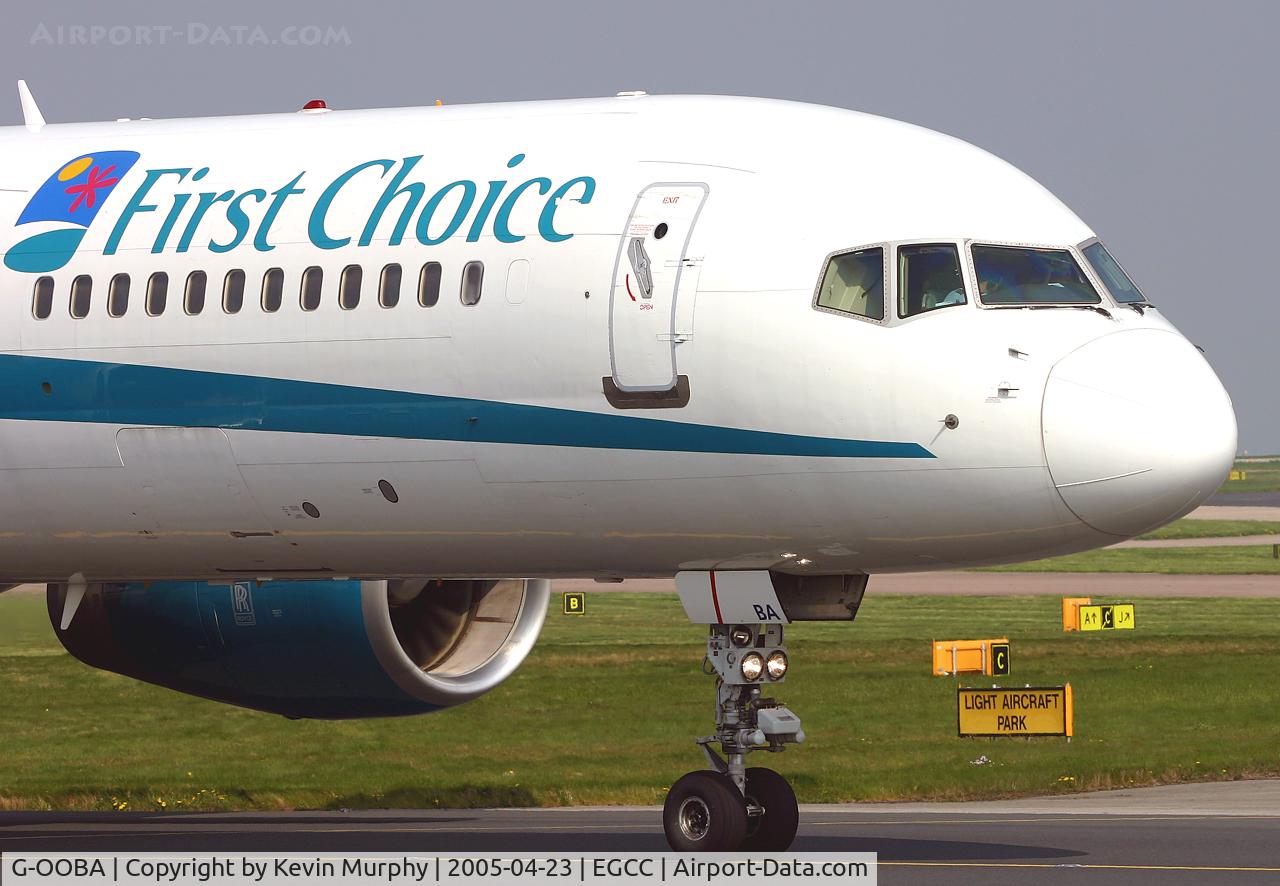 G-OOBA, 2000 Boeing 757-28A C/N 32446, Close up on First Choice 757.