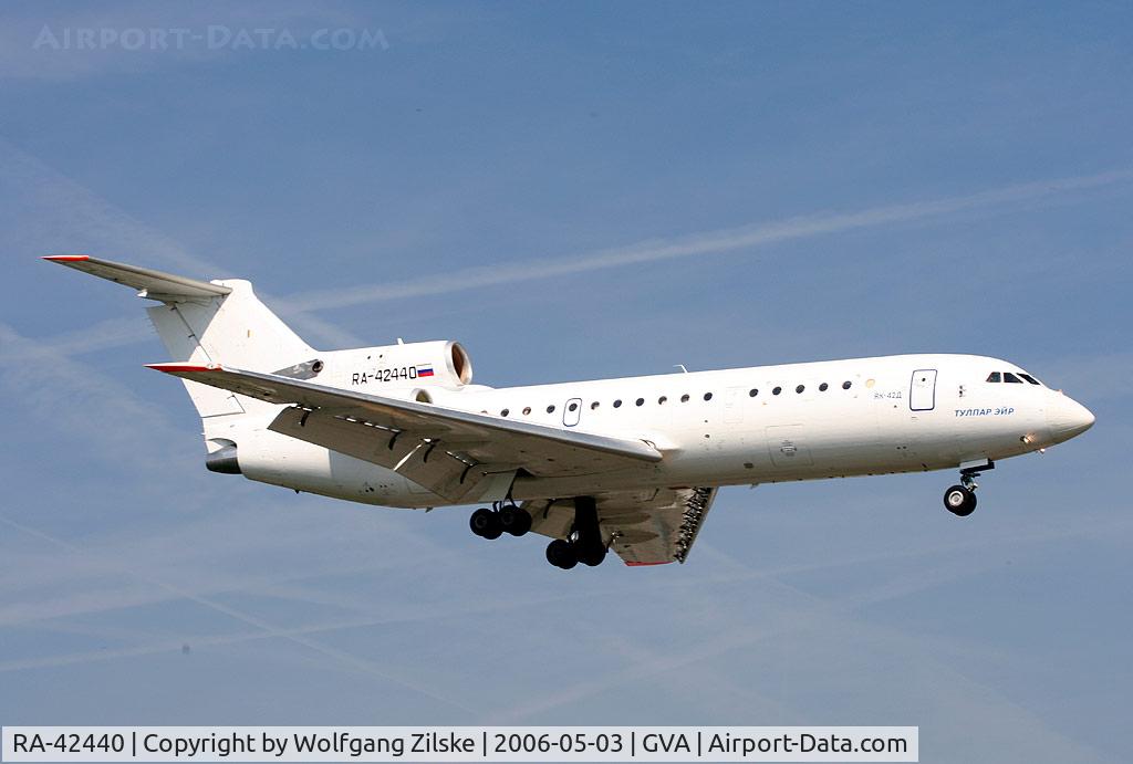 RA-42440, 2002 Yakovlev Yak-42D C/N 4520424210018, visitor