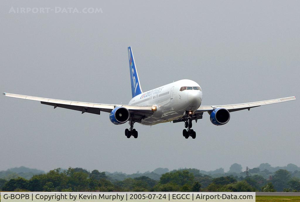 G-BOPB, 1988 Boeing 767-204/ER C/N 24239, Coming into 06R.
