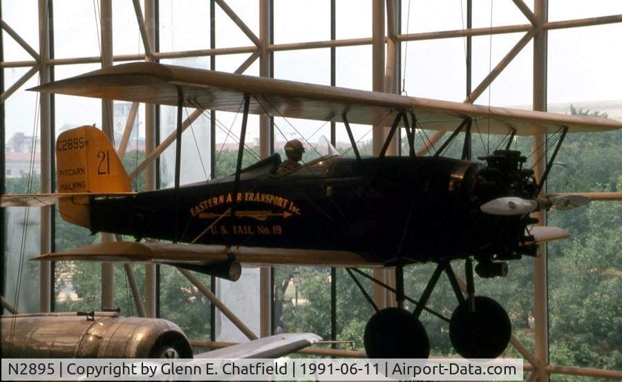 N2895, 1927 Pitcairn PA-5 Mailwing C/N 1, On display at the National Air & Space Museum