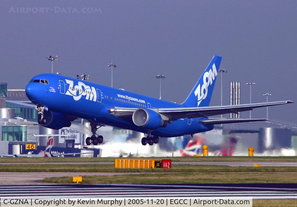 C-GZNA, 1995 Boeing 767-306/ER C/N 27957, Zooming ot of Manchester.