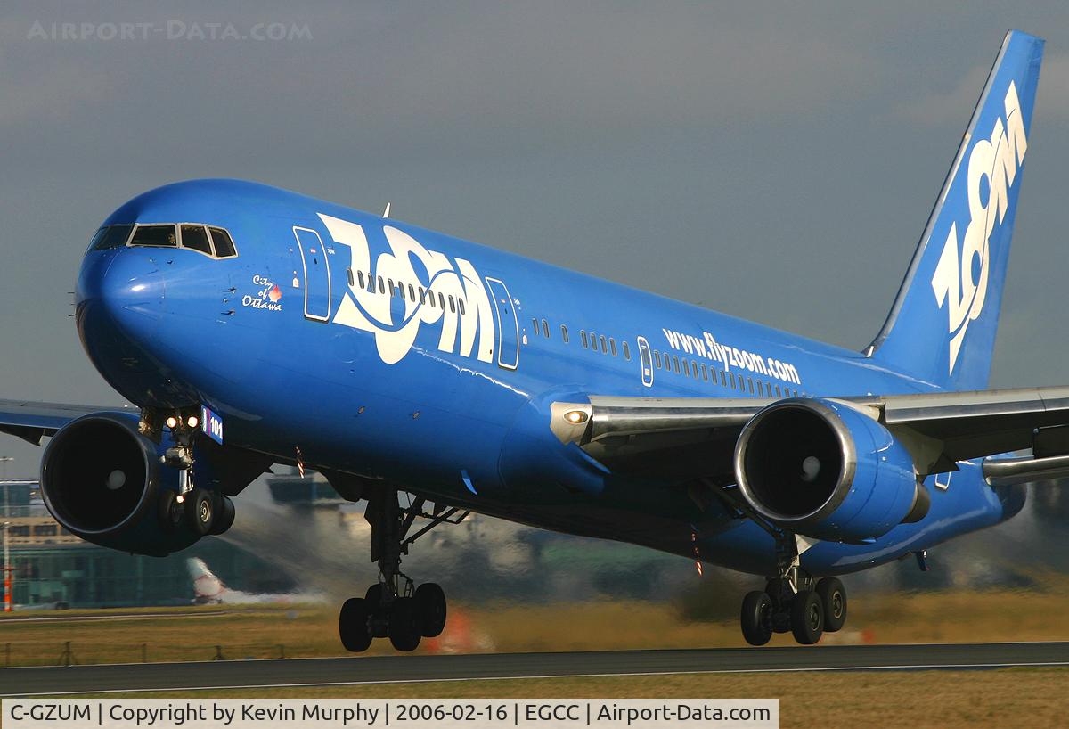 C-GZUM, 1993 Boeing 767-328 C/N 27135, Graceful departure from 24L.
