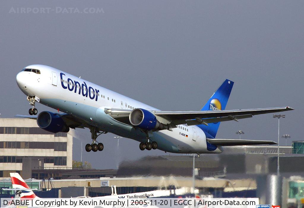 D-ABUE, 1993 Boeing 767-330/ER C/N 26984, Blasting past Manchester ATC.