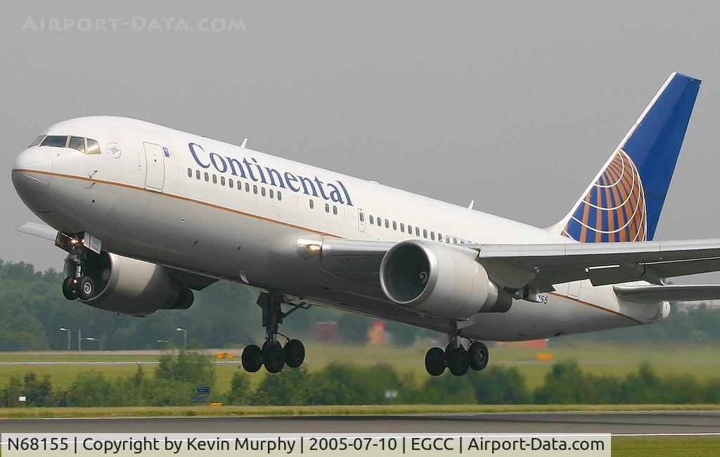 N68155, 2001 Boeing 767-224 C/N 30434, Shooting out of MAN's 24L.