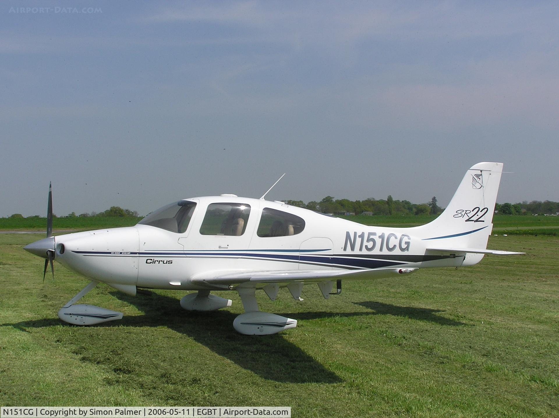 N151CG, 2002 Cirrus SR22 C/N 0344, Cirrus parked on the airfield at Turweston