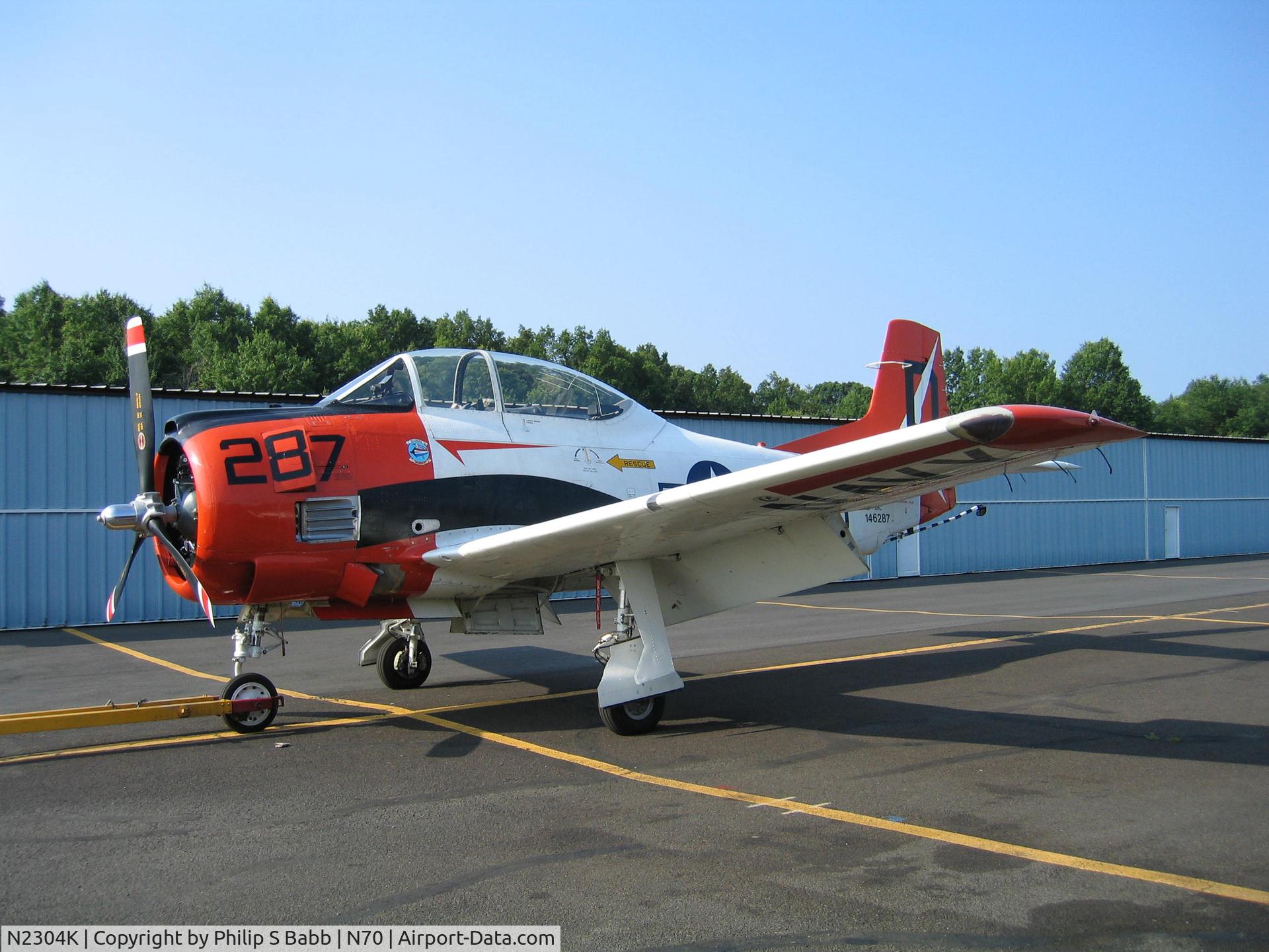 N2304K, 1957 North American T-28C Trojan C/N 252-50 (146287), getting ready to head home after an annual inspection