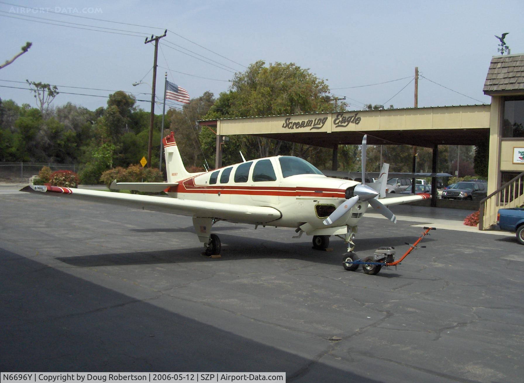 N6696Y, 1980 Beech A36 Bonanza 36 C/N E-1639, 1980 Beech A36 BONANZA, Continental IO-520-BA 285 Hp