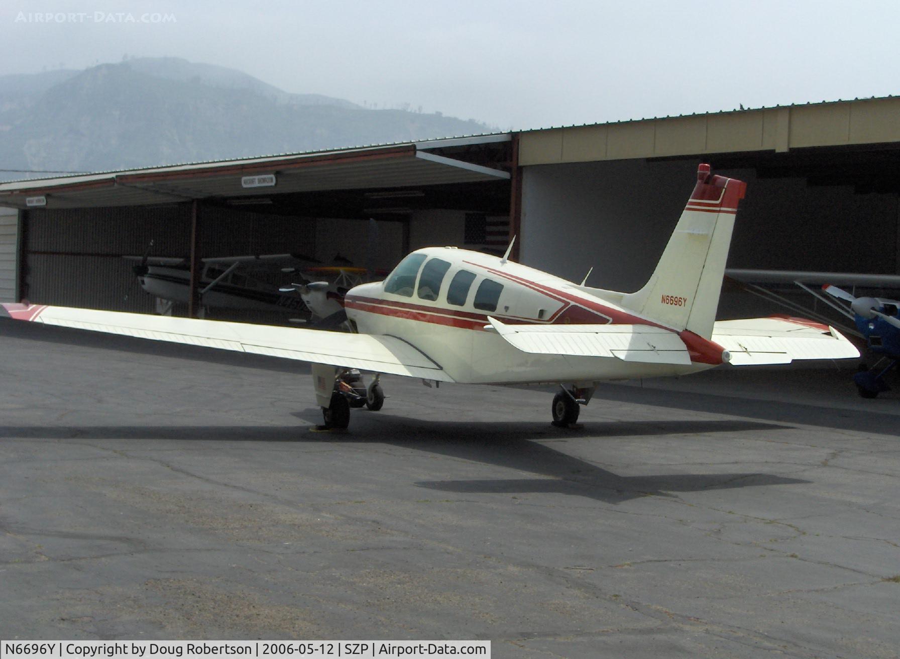 N6696Y, 1980 Beech A36 Bonanza 36 C/N E-1639, 1980 Beech A36 BONANZA, Continental IO-520-BA 285 Hp